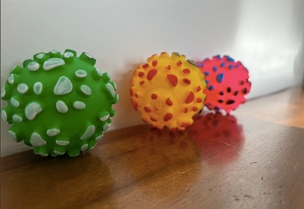 πΎ Life in the Outback Paw Print Dog Squeaky Ball Toy ππΆπ΅