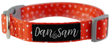 Dan & Sam – Dog – Adjustable Polyester Webbing Collar – Raining Hearts