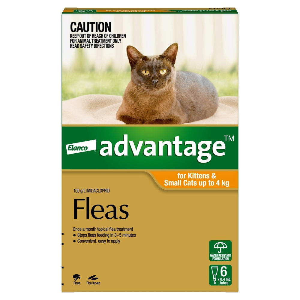 Advantage Spot-On Flea Control for Cats Under 4kg - 6-Pack
