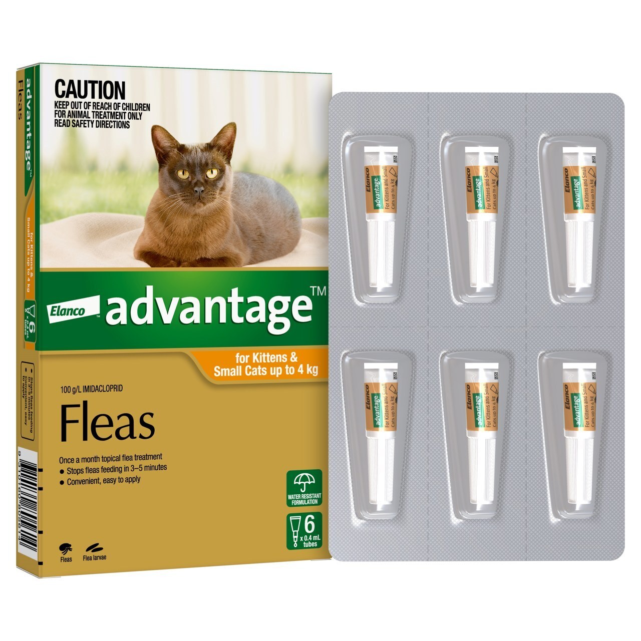 Advantage Spot-On Flea Control for Cats Under 4kg - 6-Pack