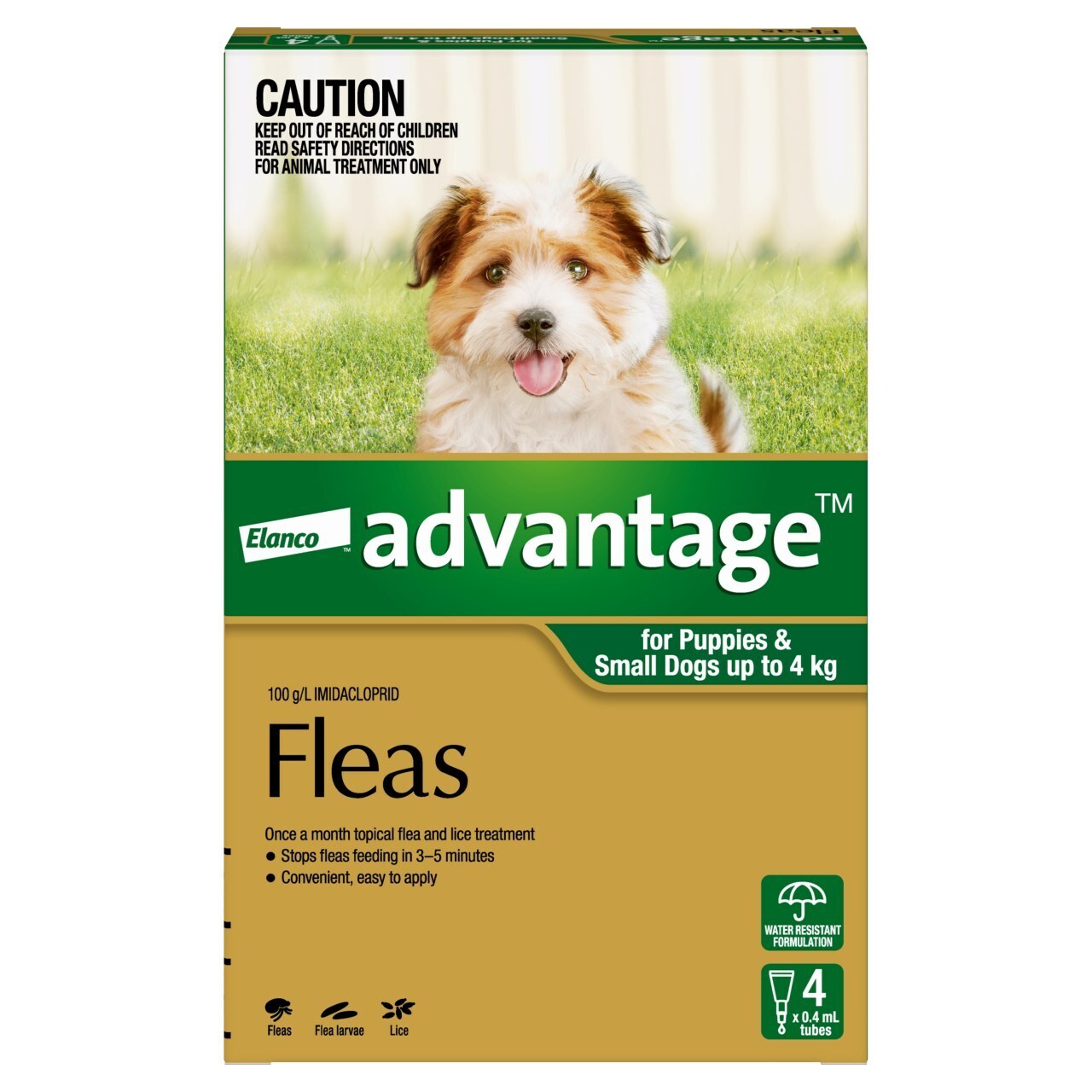 Advantage Spot-On Flea Control for Dogs under 4kg - 4 Pack