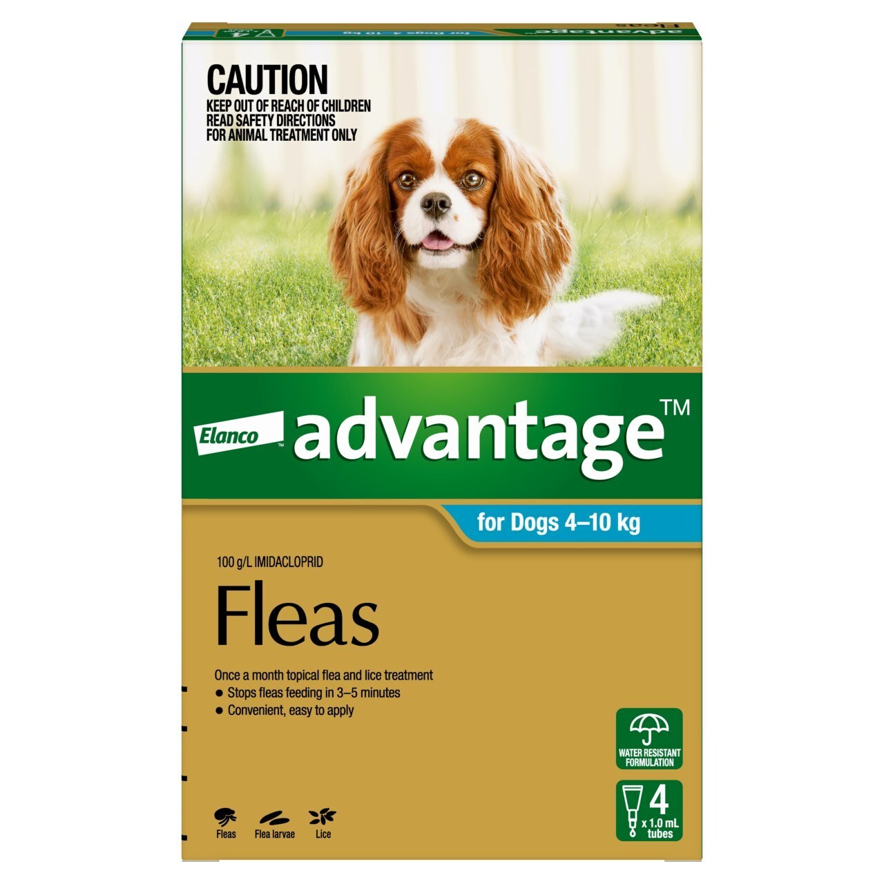 Advantage Spot-On Flea Control for Dogs 4-10kg - 4 Pack