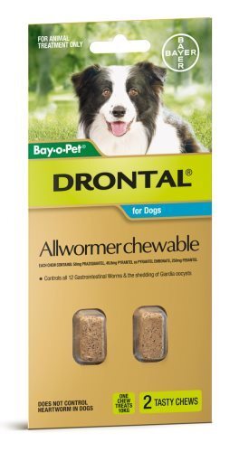 Drontal All-Wormer for Medium Dogs up to 10kg - 2 Chews