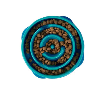 Outward Hound Mini Fun Feeder Slow Bowl - Teal