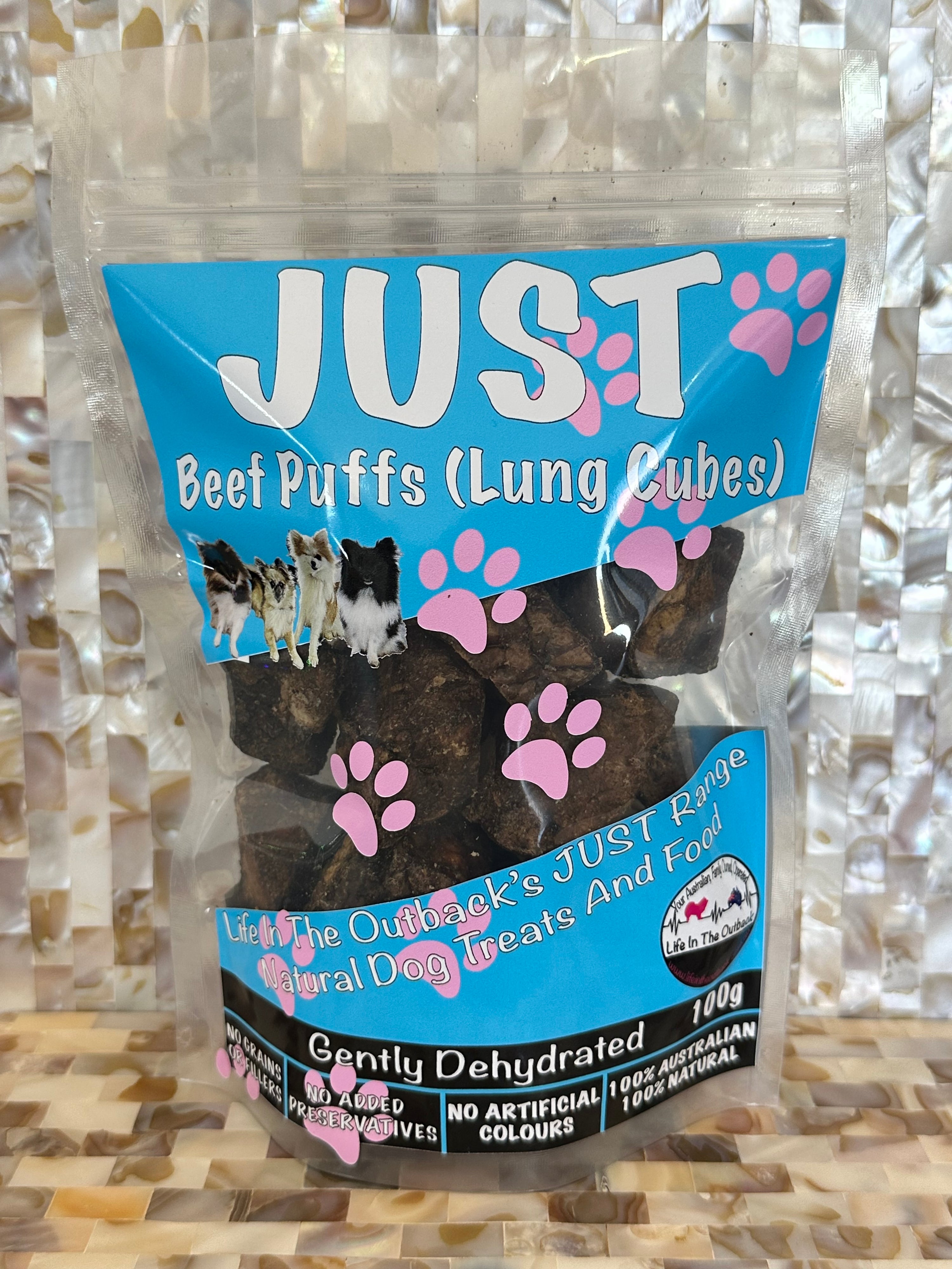 Just Beef Puffs (lung cubes)