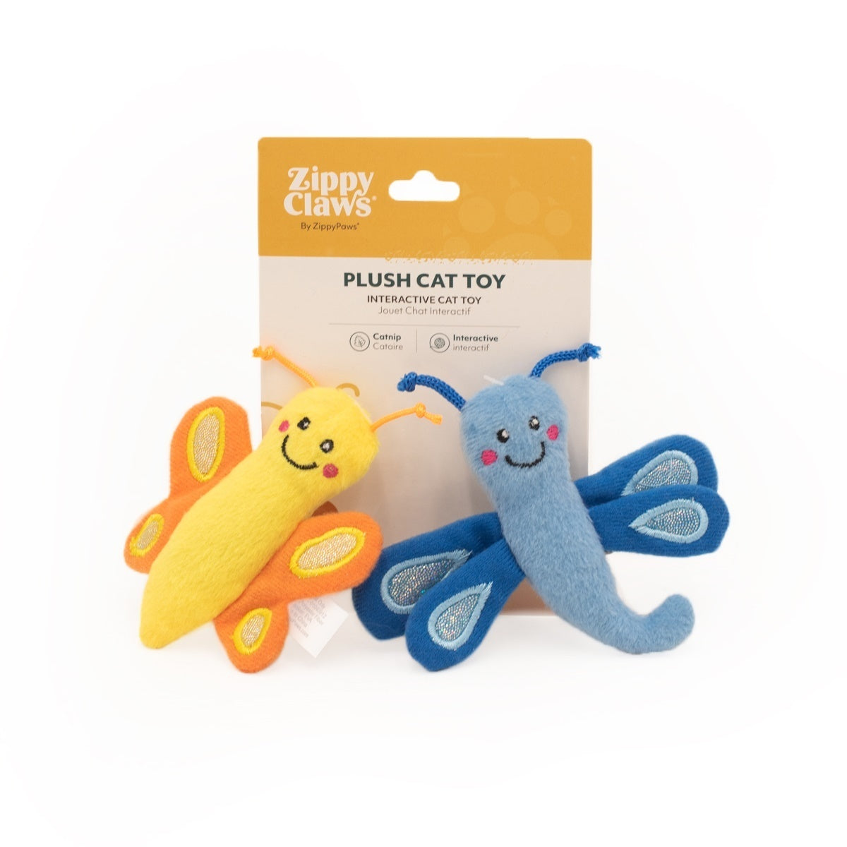 Zippy Paws ZippyClaws Cat Toy - Butterfly and Dragonfly 2-Pack