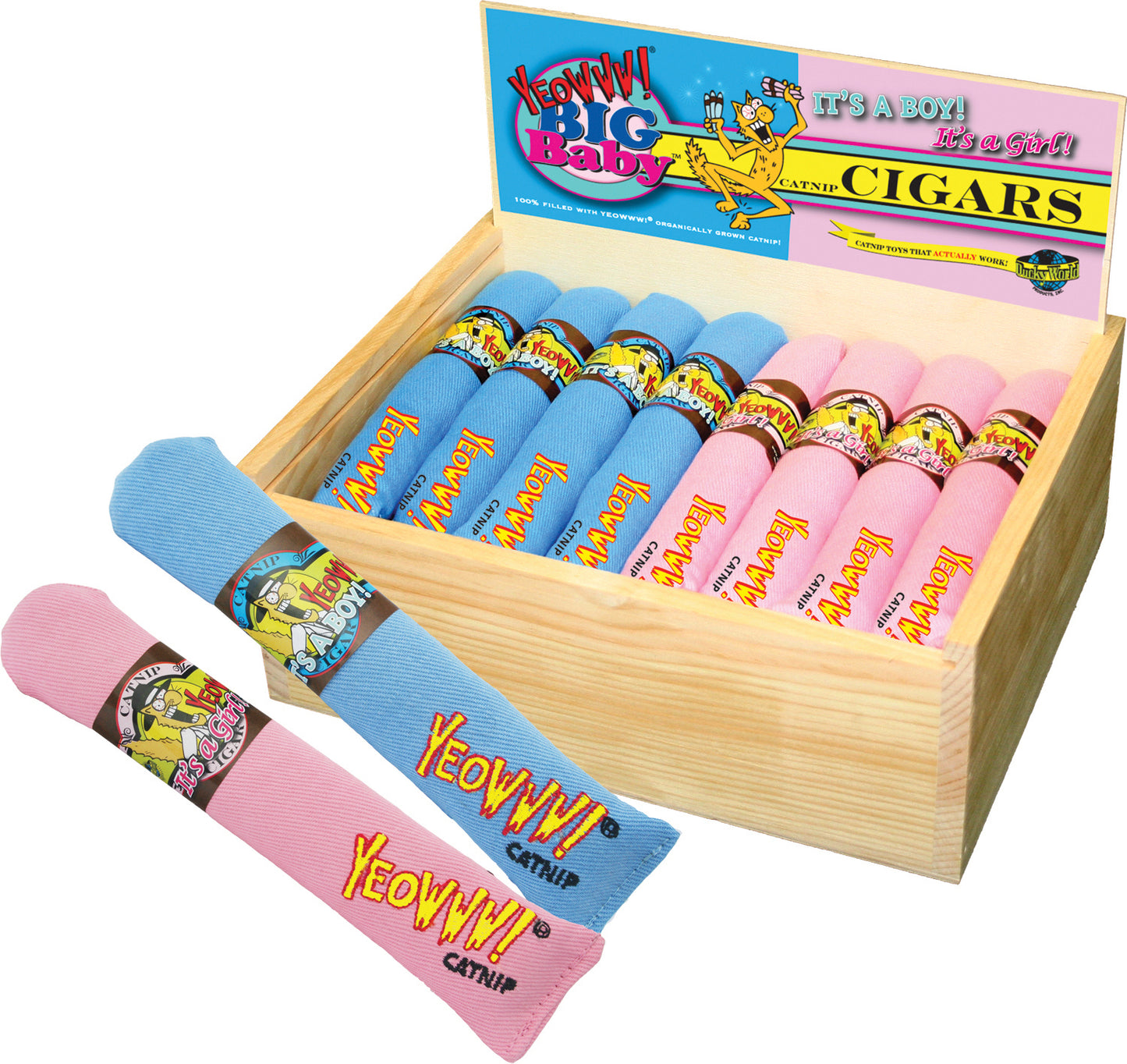 Yeowww! Cat Toys with Pure American Catnip - It's A Boy Blue Cigars