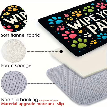 Wipe Your Paws Pet Doormat – Non-Slip, Washable Mat (2 Sizes Available)