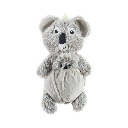 Charming Pet Pouch Pals Plush Dog Toy - Koala with Baby in Pouch