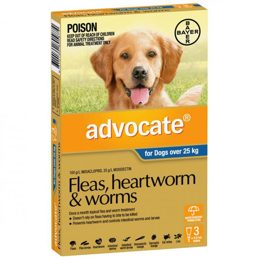 Advocate – Puppies/Dogs – Flea & Worm Control – 1 Tube