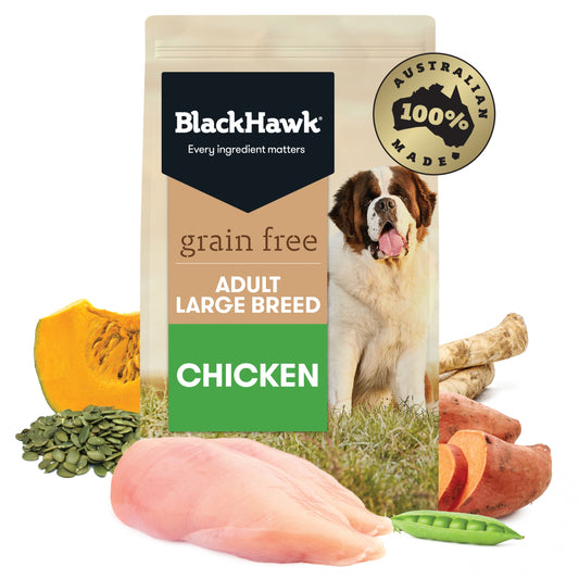 Black Hawk – GRAIN FREE – Holistic – Adult Dog - LARGE Breed – Chicken - 15kg