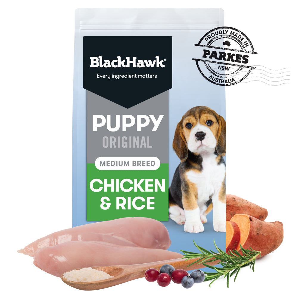 Black Hawk - Puppy - Medium Breed - Chicken & Rice 3kg