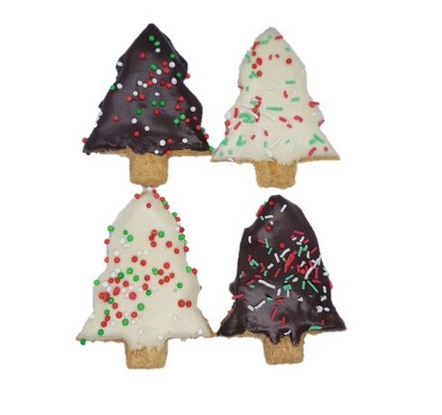 Huds and Toke – Carob & Yogurt Frosted Christmas Tree - Box of 36