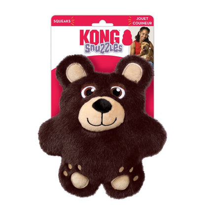 KONG Snuzzles Plush Squeaker Dog Toy - Bear 3 pack