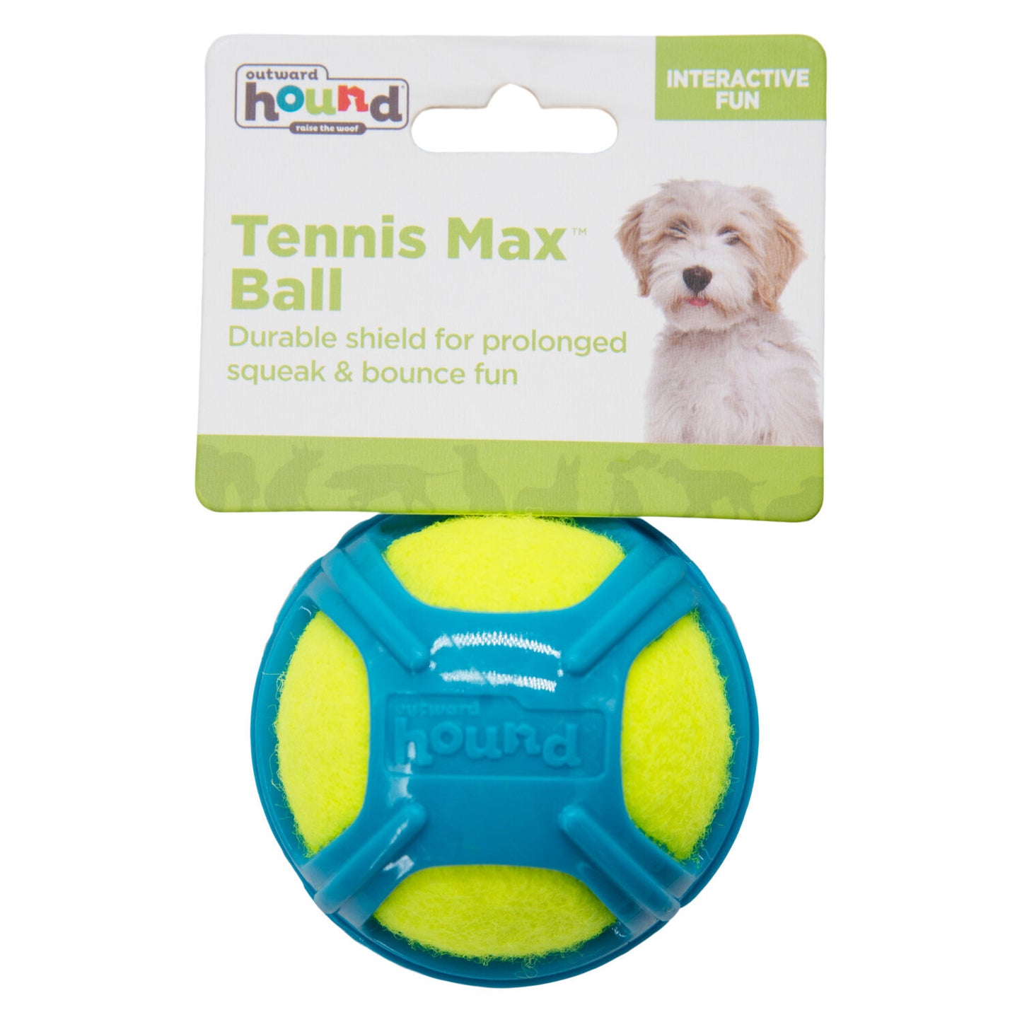 Outward Hound Tennis Max Fetch Dog Ball with Rubber Shell