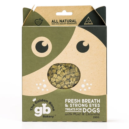 Golden Bone Bakery Fresh Breath & Strong Eyes Dog Training Treats with Seaweed 280g