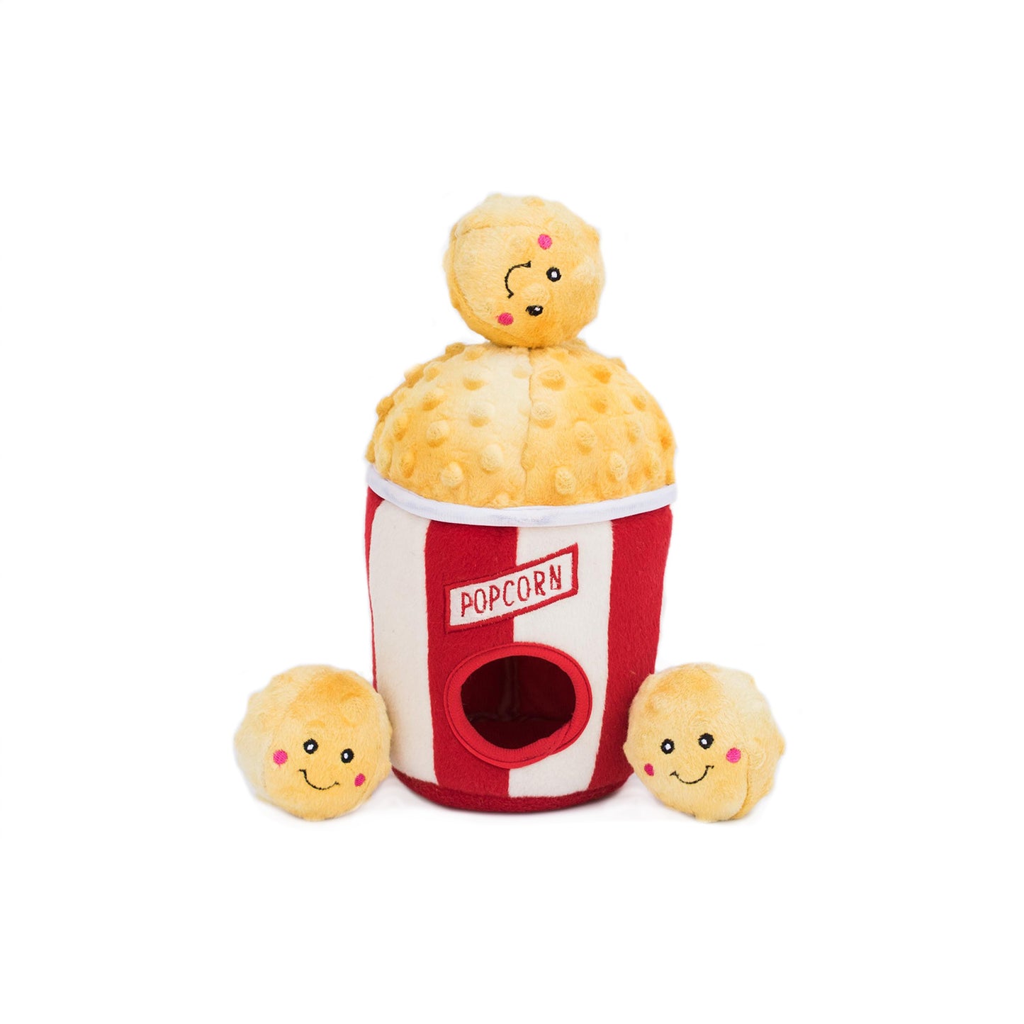 Zippy Paws Burrow Interactive Dog Toy - Popcorn in a Bucket