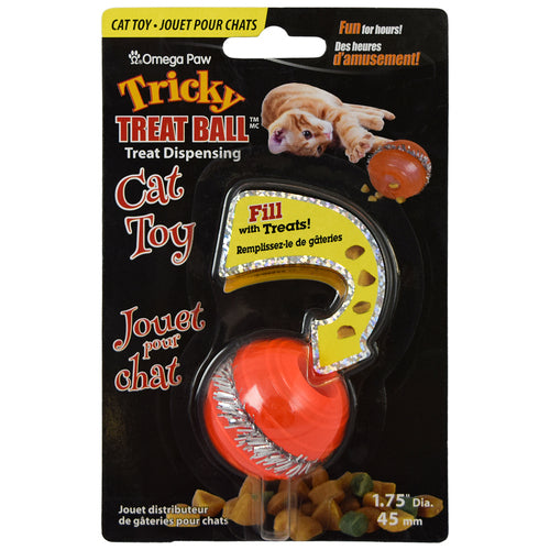 Omega Paw Tricky Treat Ball Treat & Food Dispensing Cat Toy