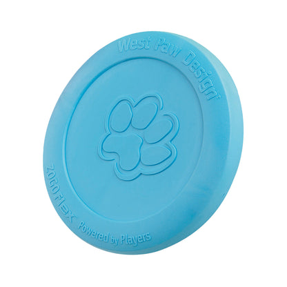 West Paw Zisc Flying Disc Fetch Dog Toy-Blue