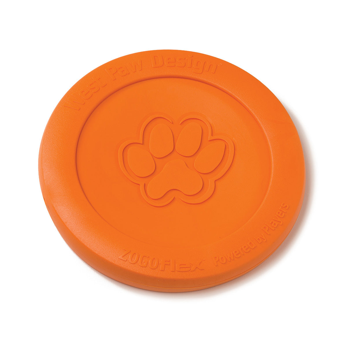 West Paw Zisc Flying Disc Fetch Dog Toy-Orange