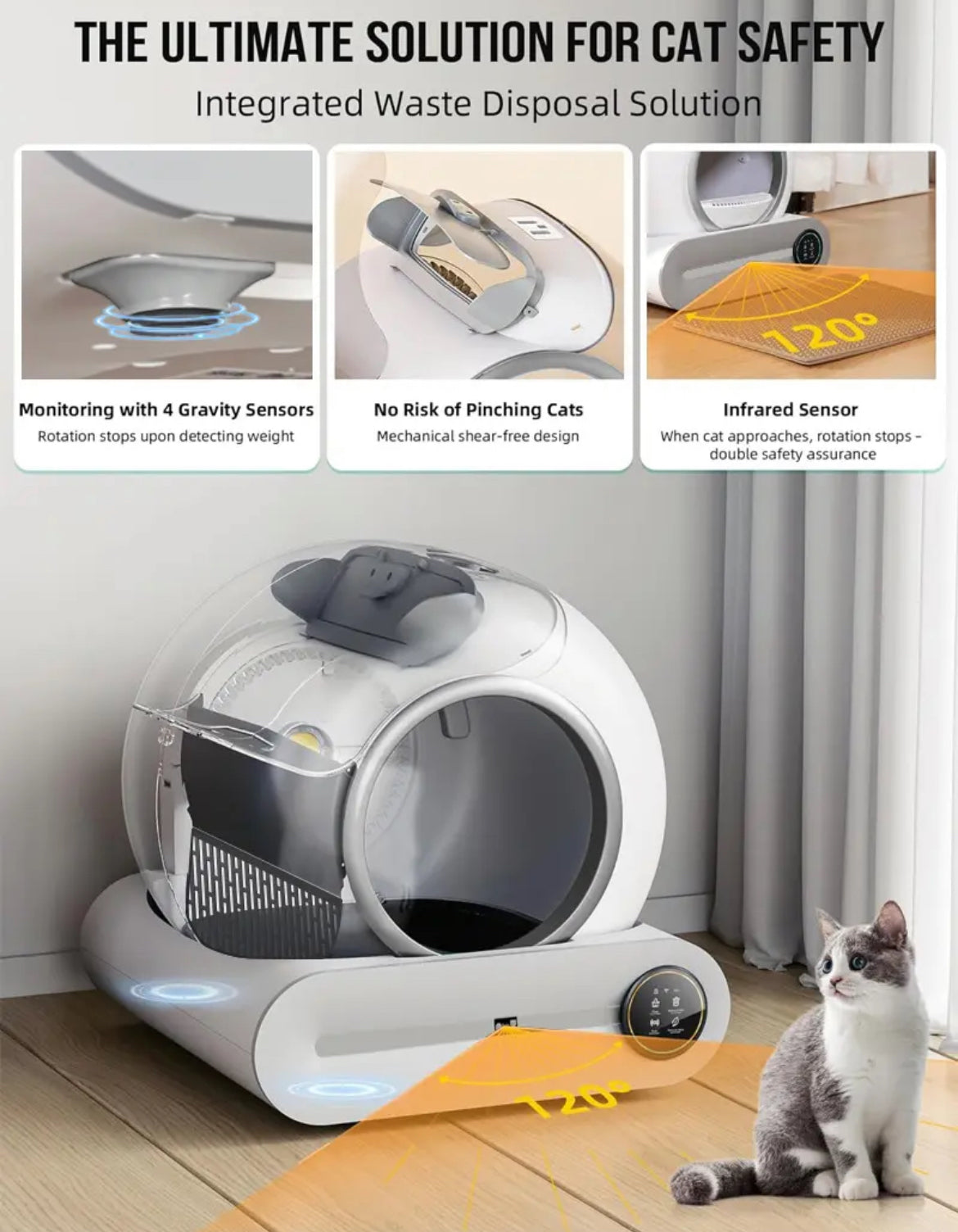 💥New and improved 🐱🌟 Life in the Outback Automatic Self-Cleaning Litter Box with App Control and LED Touch Screen 📱💡