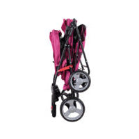 Ibiyaya Double Decker Pet Stroller for Multiple Pets - Red Violet