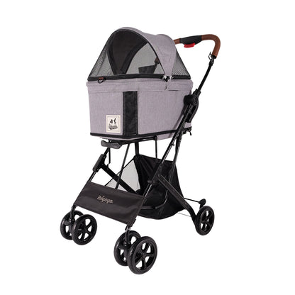 Ibiyaya Travois Tri-fold Pet Travel Stroller System - Nimbus Gray