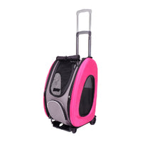 Ibiyaya 5-in-1 Combo EVA pet Carrier & Stroller - Hot Pink