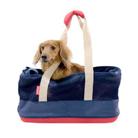 Ibiyaya Light Pet Carrier with Hardshell Base for Dachshunds & Long Pets - Navy