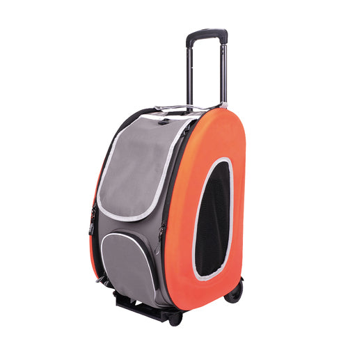 Ibiyaya EVA Pet Carrier/Wheeled Carrier - Tangerine