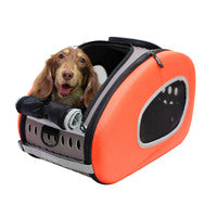 Ibiyaya EVA Pet Carrier/Wheeled Carrier - Tangerine