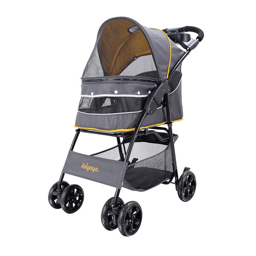 Ibiyaya Cloud 9 Pet Stroller for Cats & Dogs up to 20kg - Mustard Yellow