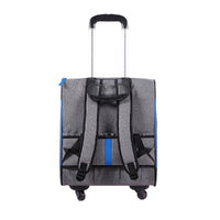 Ibiyaya New Liso Backpack Parallel Transport Pet Trolley - Slate/Sapphire