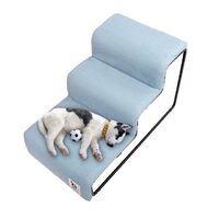 Ibiyaya Everest Practical Pet Stairs for Cats & Dogs - NEW Large Steps - Dusty Blue