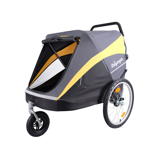 Ibiyaya The Hercules Heavy Duty Pet Stroller in Grey & Yellow