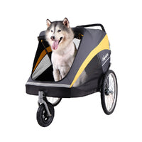Ibiyaya The Hercules Heavy Duty Pet Stroller in Grey & Yellow