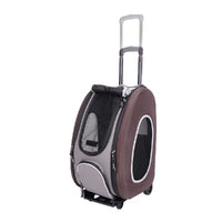 Ibiyaya 5-in-1 Combo EVA Pet Carrier/Pram/Stroller - Chocolate