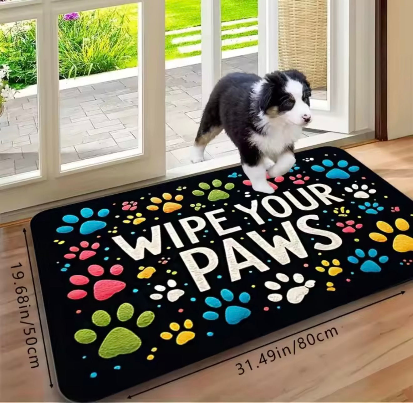 Wipe Your Paws Pet Doormat – Non-Slip, Washable Mat (2 Sizes Available)