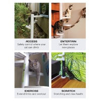 Monkee Tree - The Scalable Cat Climbing Ladder 12 Trunk Starter Pack Black