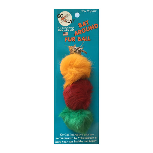 Go Cat Bat Arounds Cat Toys - 3-Pack Assorted Colours