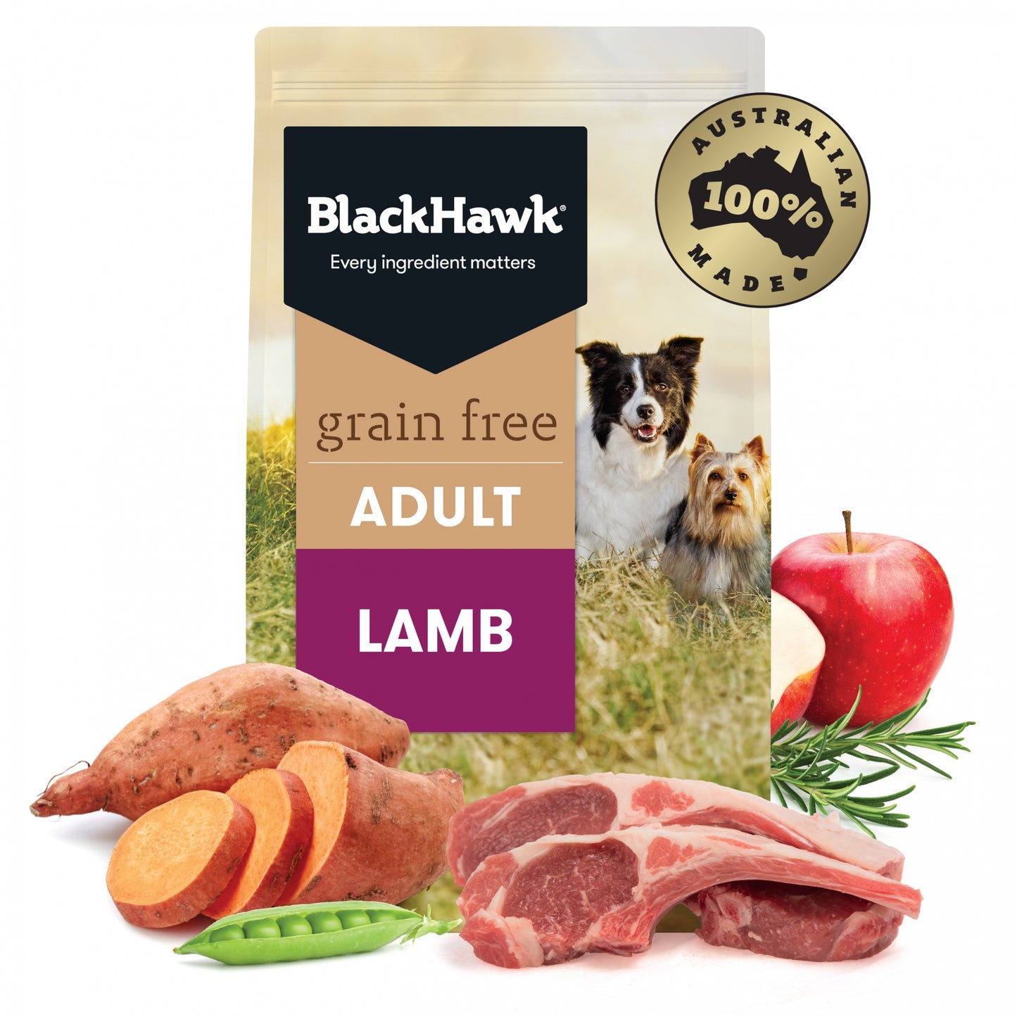 Black Hawk - GRAIN FREE - Holistic - Adult Dog - Lamb