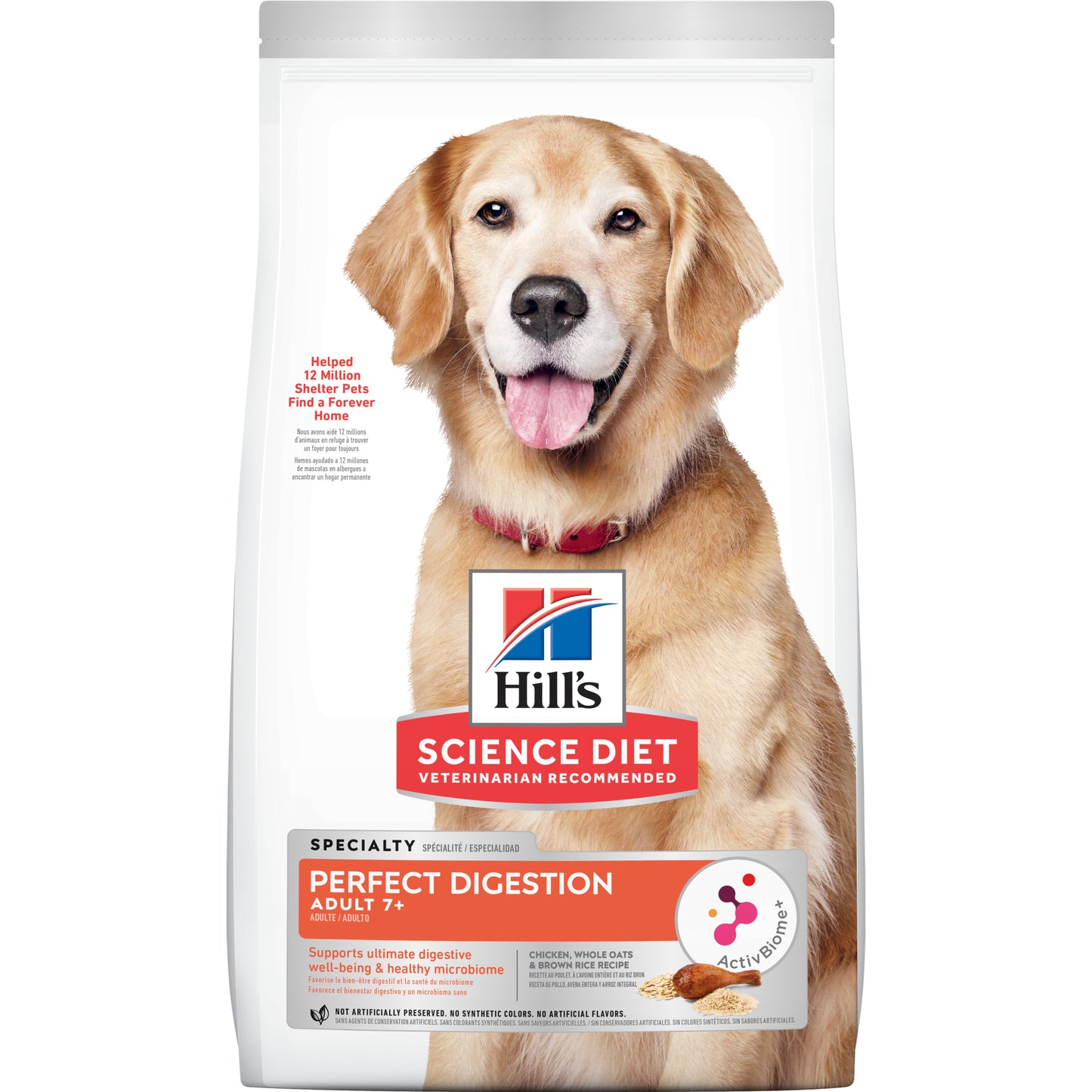 Hill's - Adult Dog - Perfect Digestion - (7+) - 5.44kg