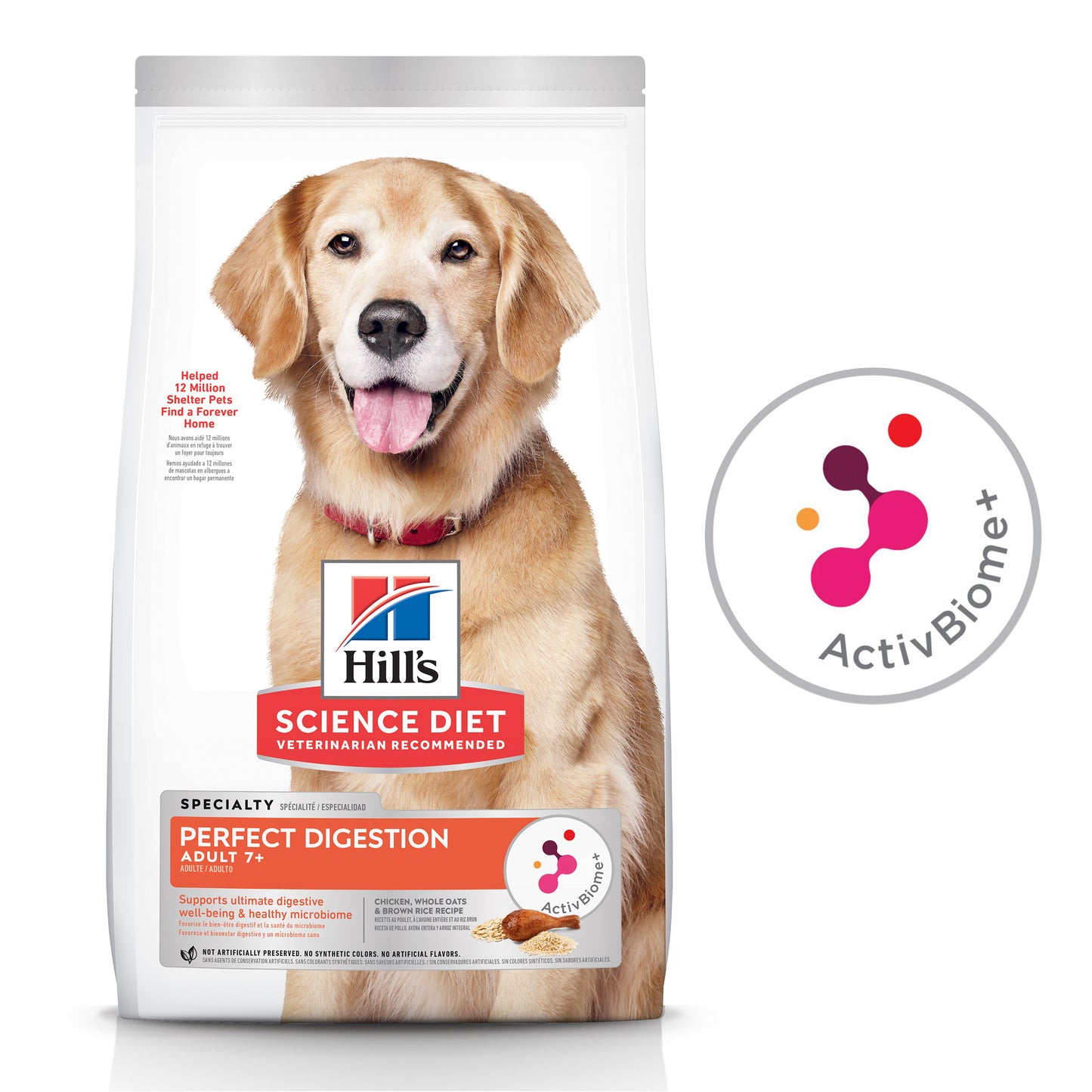 Hill's - Adult Dog - Perfect Digestion - (7+) - 5.44kg