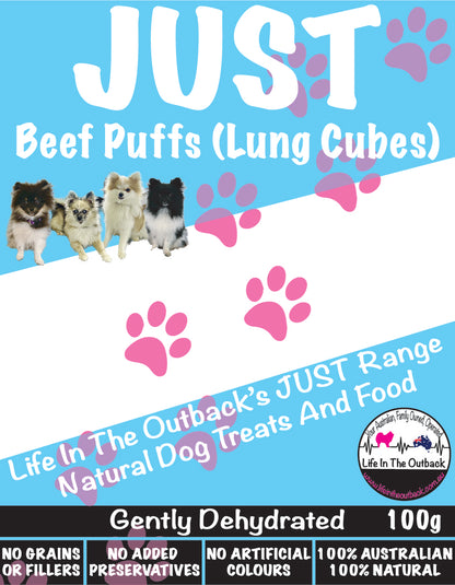 Just Beef Puffs (lung cubes)