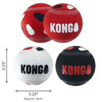 3 x KONG Signature Sport Balls Fetch Dog Toys Pack of 2 Large Balls