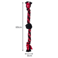 3 x KONG Signature Rope Extra Large Dual Tug with Mega Knot Tug Dog Toy