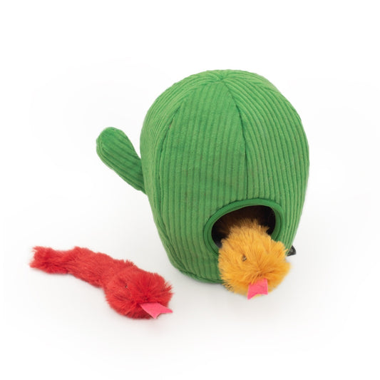 Zippy Paws ZippyClaws Burrow Cat Toy - Snakes in Cactus