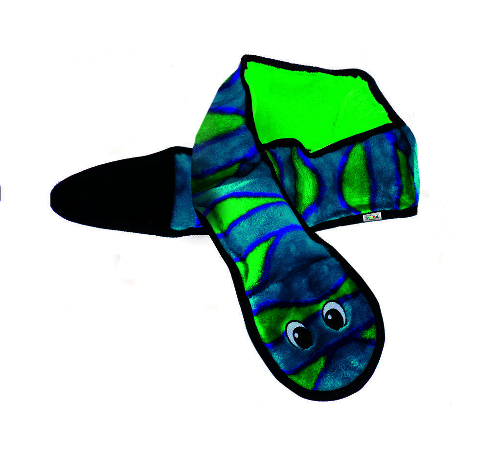 Outward Hound Invincibles Snake Blue/Green 6-Squeaker