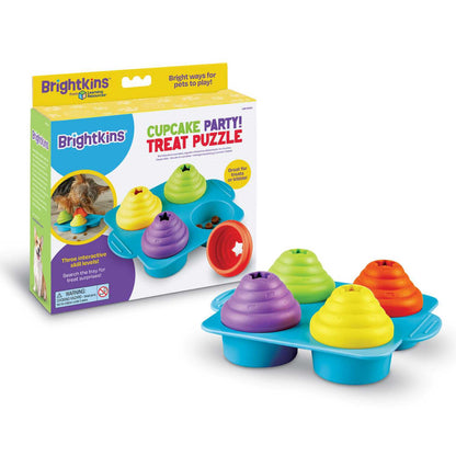 Brightkins Cupcake Party! Interactive Dog Treat Dispensing Toy & Puzzle