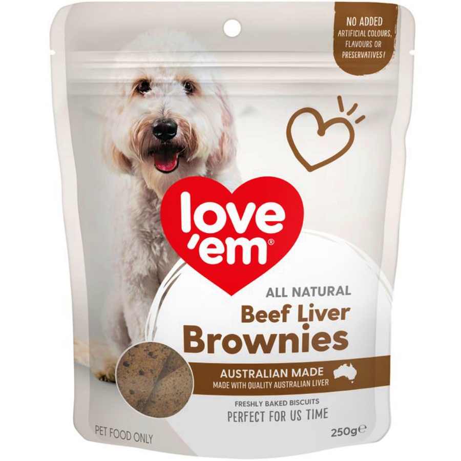 Love Em All Natural Beef Liver Brownies 250g